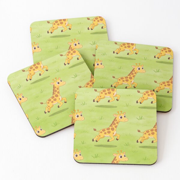 Item preview, Cute Running Giraffe Safari Seamless Pattern Throw Blanket designed and sold by FestivityFinds.