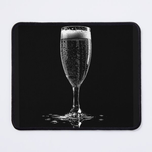 Item preview, Champagne Glass Minimalist Photography Black and White designed and sold by inkoutninja.
