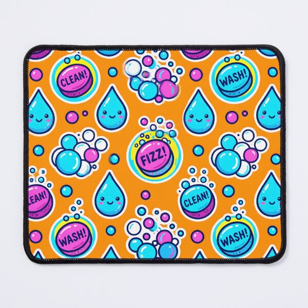 Item preview, Bath Bomb and Water Drop Seamless Pattern designed and sold by SplashTastic.