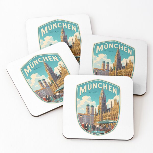 Item preview, Munich Germany Vintage Travel Landscape designed and sold by FrontierCosmic.