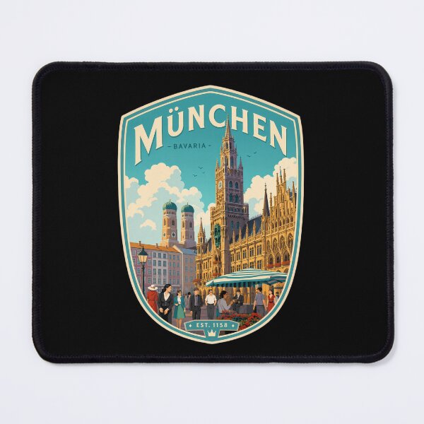 Item preview, Munich Germany Vintage Travel Landscape designed and sold by FrontierCosmic.