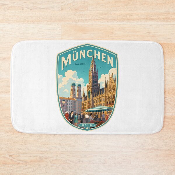 Item preview, Munich Germany Vintage Travel Landscape designed and sold by FrontierCosmic.
