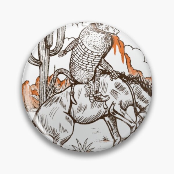Item preview, Rodeo Armadillo Western Cowboy Illustration designed and sold by DKSH1234.