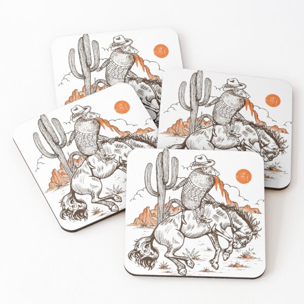 Item preview, Rodeo Armadillo Western Cowboy Illustration designed and sold by DKSH1234.