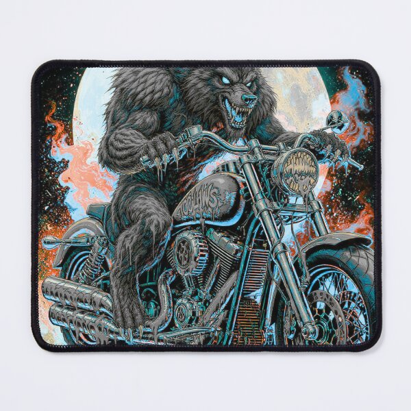 Item preview, TOCOCLAWS Werewolf Motorcycle Rider Monster designed and sold by TOCOCLAWS.