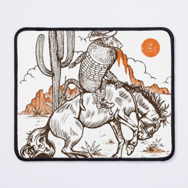 Item preview, Rodeo Armadillo Western Cowboy Illustration designed and sold by DKSH1234.