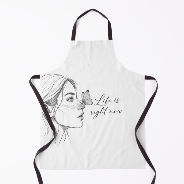 Item preview, Life is Right Now Fine Line Art Print with Freckle Girl and Butterfly designed and sold by Nakrisa.