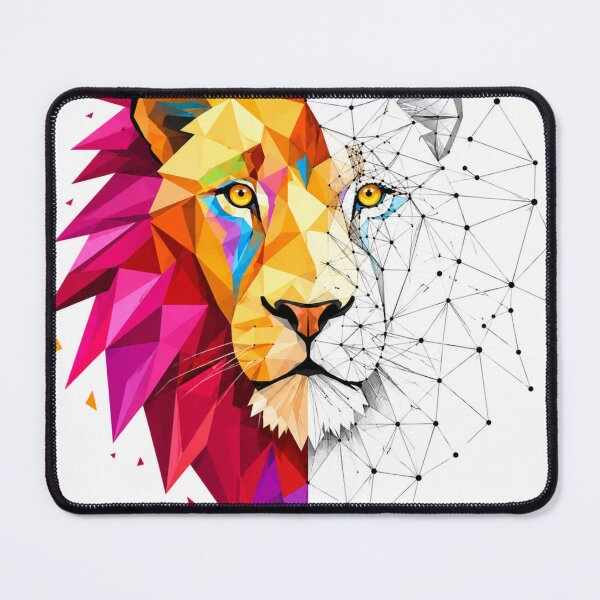 Item preview, Geometric Low Poly Lion Head Illustration designed and sold by DKSH1234.