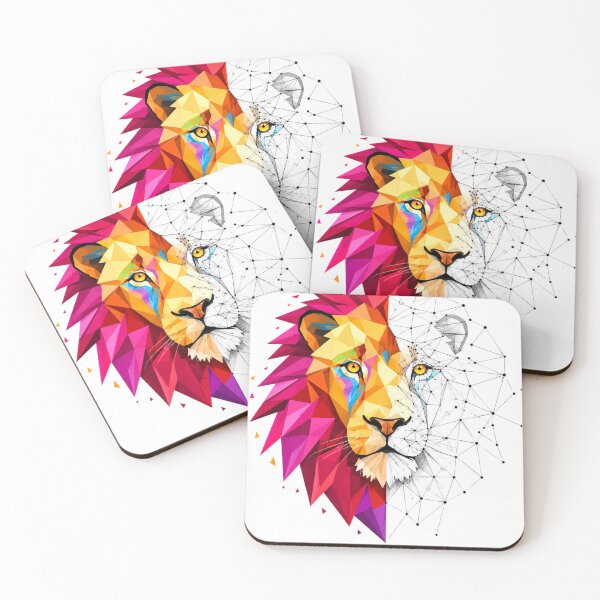Item preview, Geometric Low Poly Lion Head Illustration designed and sold by DKSH1234.