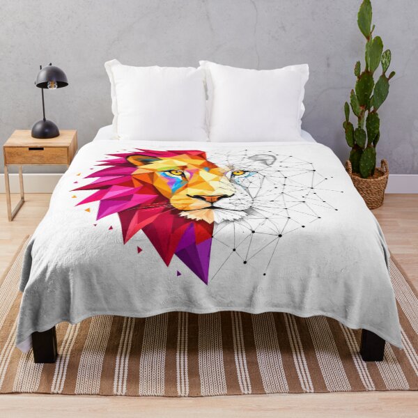 Item preview, Geometric Low Poly Lion Head Illustration designed and sold by DKSH1234.