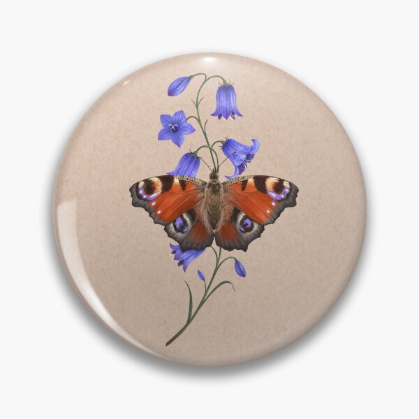 Item preview, Peacock Butterfly on Campanula designed and sold by Caitie-M.