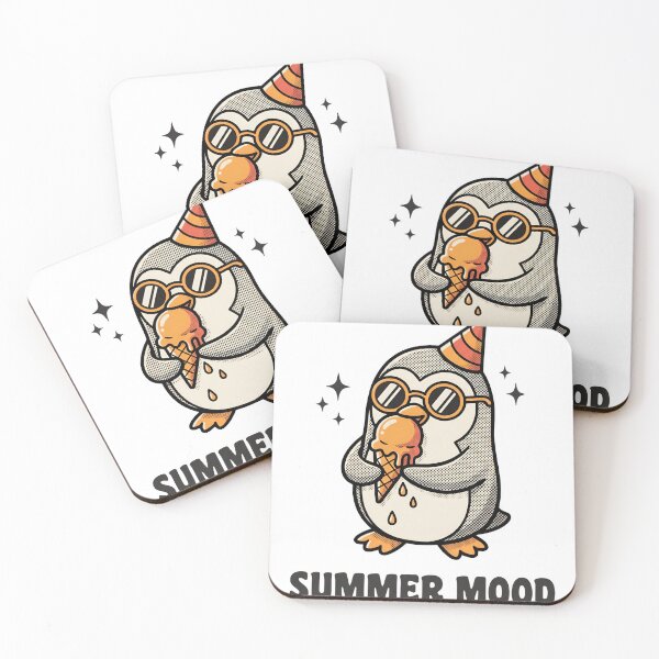 Item preview, Summer Mood Penguin Eating Ice Cream Funny Summer Vacation T-Shirt designed and sold by StickerNestYou.