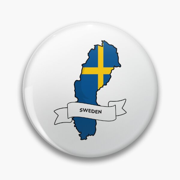 Item preview, Sweden Map Flag Silhouette Graphic designed and sold by Travel.Art.