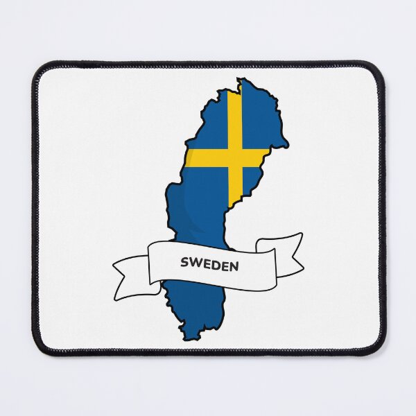 Item preview, Sweden Map Flag Silhouette Graphic designed and sold by Travel.Art.