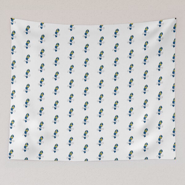 Item preview, Sweden Map Flag Silhouette Graphic designed and sold by Travel.Art.