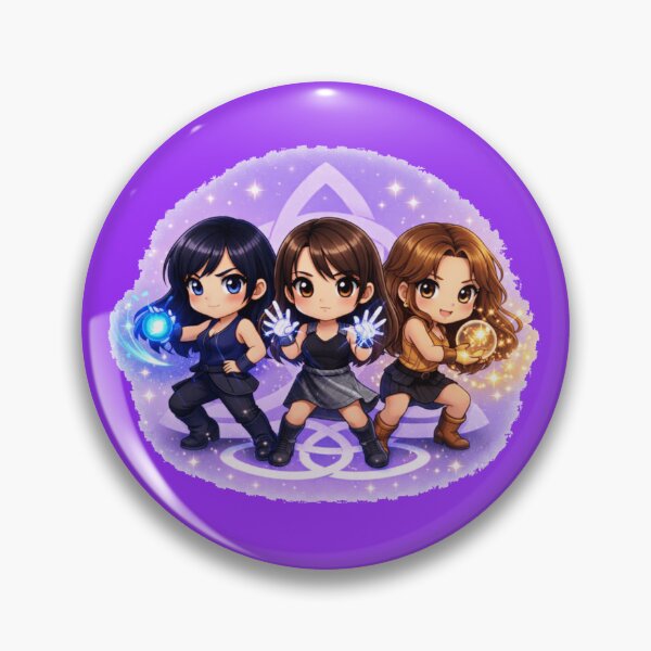 Item preview,  Charmed chibi style, charmed characters fighting stance designed and sold by Wicca and mythical creatures .