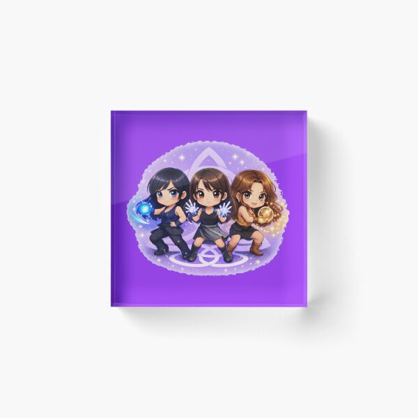 Item preview,  Charmed chibi style, charmed characters fighting stance designed and sold by Wicca and mythical creatures .