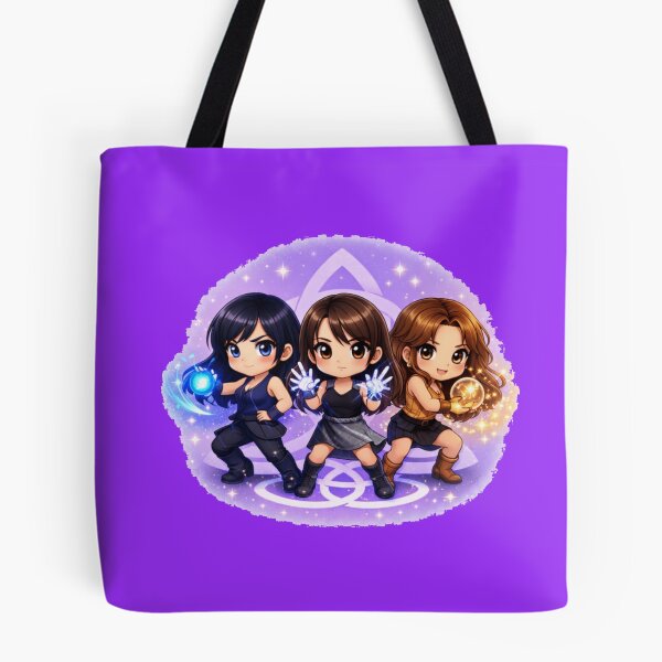 Item preview,  Charmed chibi style, charmed characters fighting stance designed and sold by Wicca and mythical creatures .