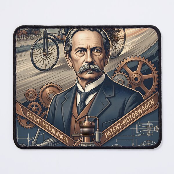 Item preview, Carl Benz Vintage Automobile Poster designed and sold by ARTROGAN.