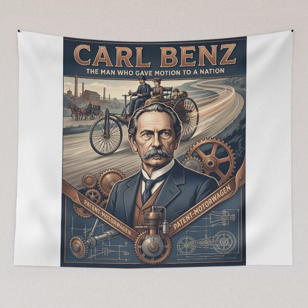 Item preview, Carl Benz Vintage Automobile Poster designed and sold by ARTROGAN.