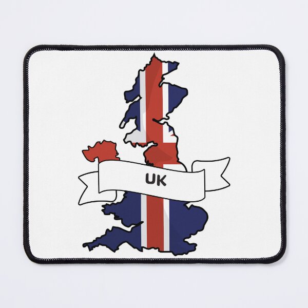 Item preview, UK Map Flag Silhouette Graphic designed and sold by Travel.Art.