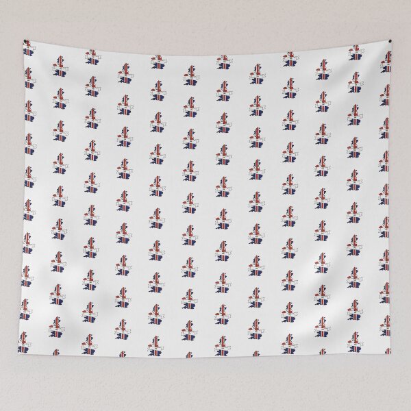 Item preview, UK Map Flag Silhouette Graphic designed and sold by Travel.Art.