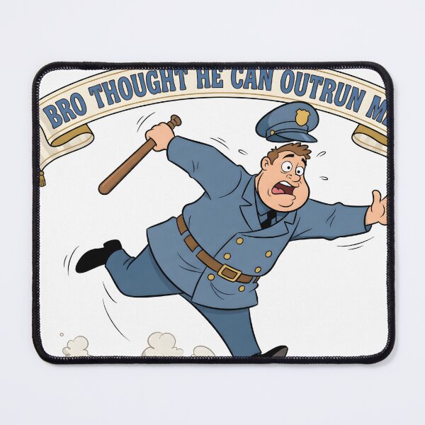 Item preview, Bro Thought He Can Outrun Me — Funny Police Officer Humor Gift Shirt designed and sold by DoggyDayLove.
