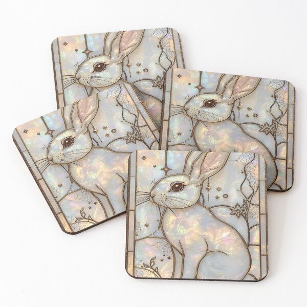 Item preview, Elegant Stained Glass Rabbit designed and sold by BriSher.