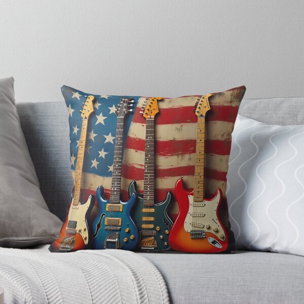 Item preview, Guitarras Eléctricas Bandera Americana - Arte Rock & Roll Vintage designed and sold by RAMIX-Y2K.