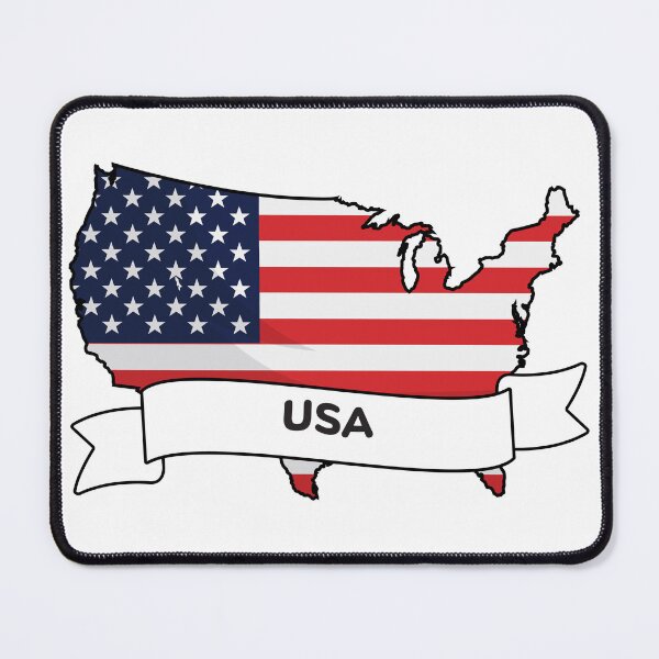 Item preview, USA Map Flag Silhouette Graphic designed and sold by Travel.Art.