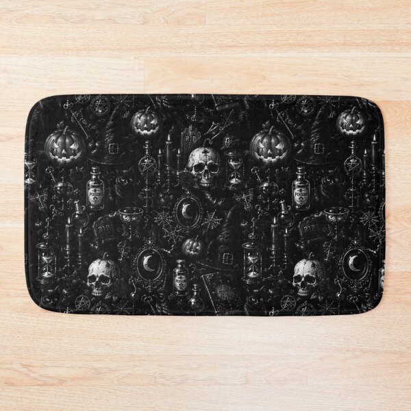 Item preview, Silver Gothic Skull & Macabre Witchcraft Pattern designed and sold by cabuks.