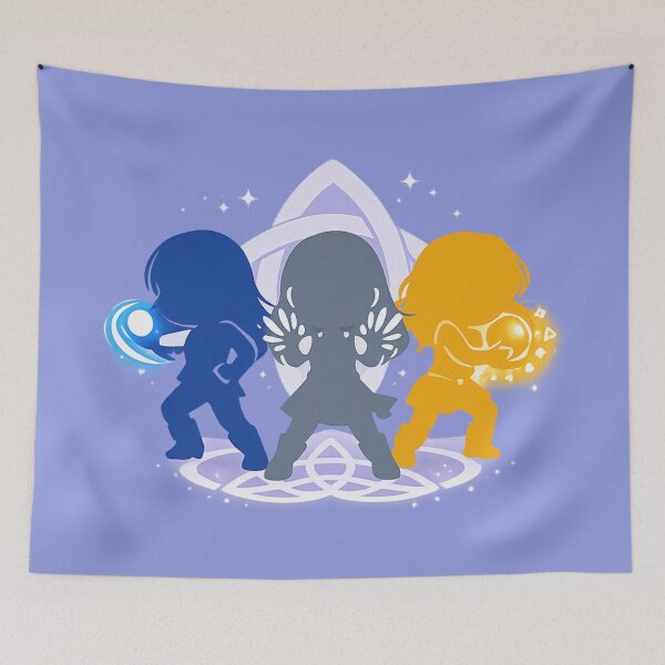 Item preview, Charmed style, charmed characters fighting shiloett designed and sold by Wicca and mythical creatures .