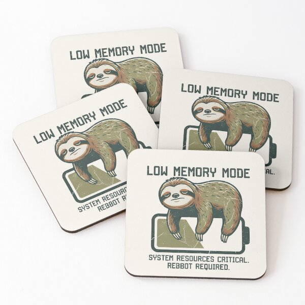 Item preview, Low Memory Mode Sloth Shirt – Funny Sleepy Sloth Meme Tee designed and sold by ZyxDes.