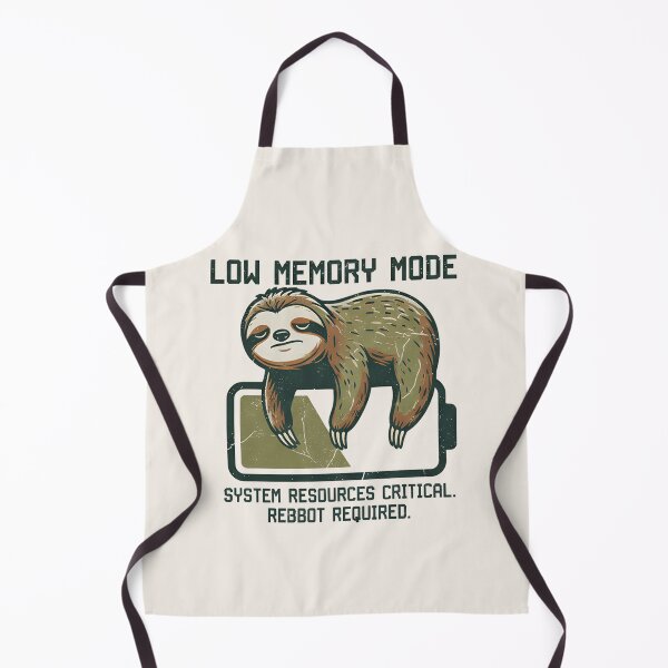Item preview, Low Memory Mode Sloth Shirt – Funny Sleepy Sloth Meme Tee designed and sold by ZyxDes.