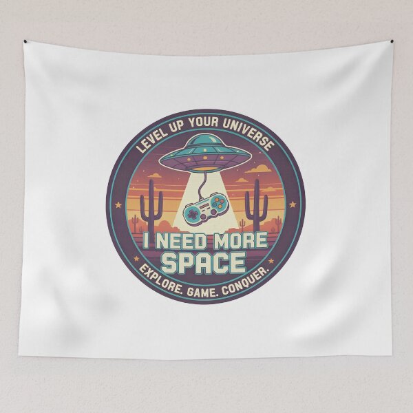 Item preview, I Need More Space – Funny Gamer UFO designed and sold by PT PROJECT.