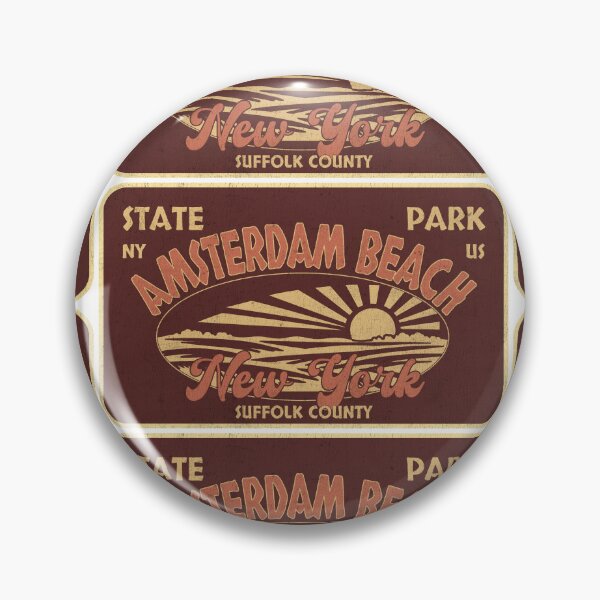 Item preview, Amsterdam Beach State Park, Suffolk County, New York, badge design designed and sold by Wanderful-roads.