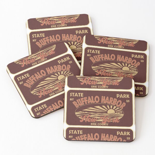Item preview, Buffalo Harbor State Park, Erie County, New York, badge design designed and sold by Wanderful-roads.