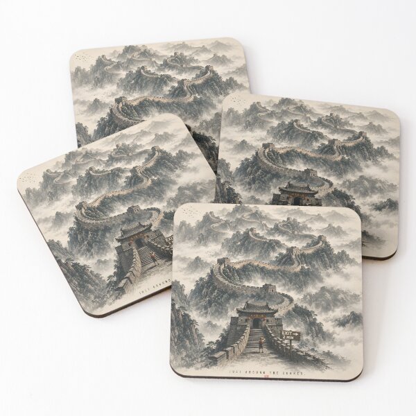 Item preview, Just Around the Corner | Great Wall of China Humor designed and sold by MidnightCache.
