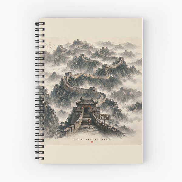 Item preview, Just Around the Corner | Great Wall of China Humor designed and sold by MidnightCache.