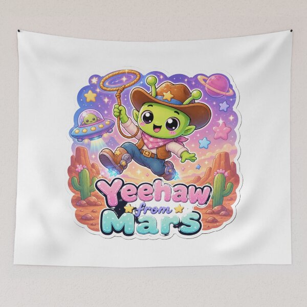 Item preview, Alien Cowboy Yeehaw from Mars designed and sold by Ruamid.