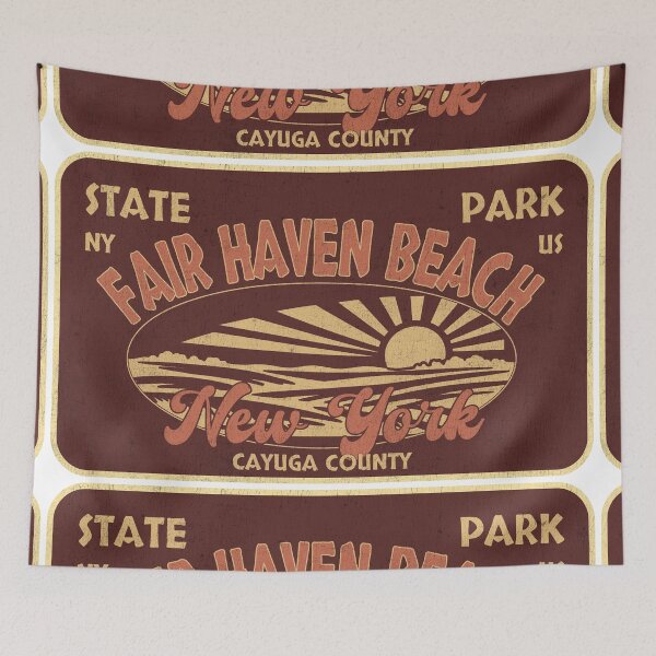 Item preview, Fair Haven Beach State Park, Cayuga County, New York, badge design designed and sold by Wanderful-roads.