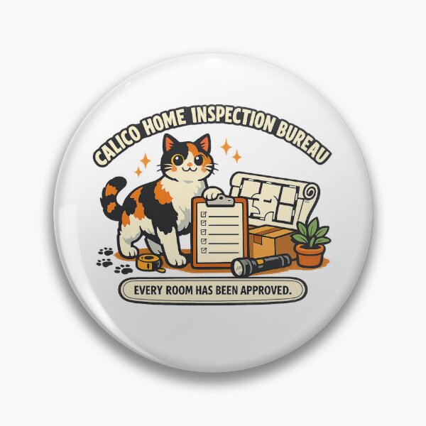 Item preview, Calico Home Inspection Bureau – Cute Cat Inspector designed and sold by Concrete Coffee Studio.