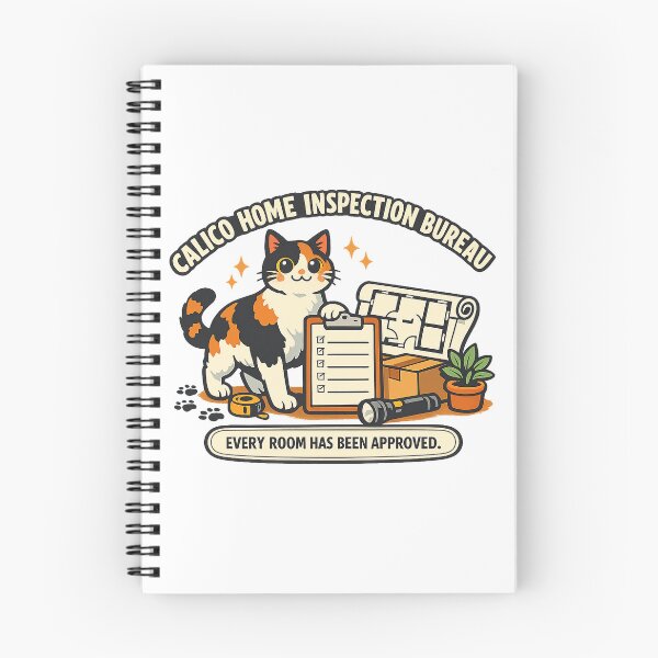 Item preview, Calico Home Inspection Bureau – Cute Cat Inspector designed and sold by Concrete Coffee Studio.