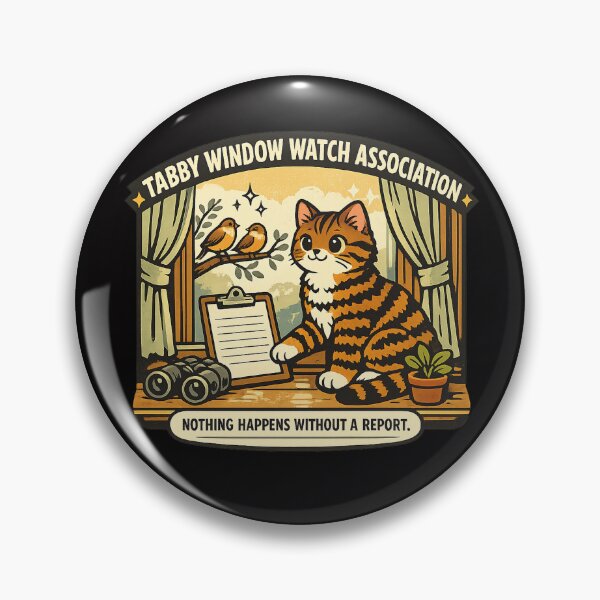 Item preview, Tabby Window Watch Association – Funny Bird Watching Cat designed and sold by Concrete Coffee Studio.