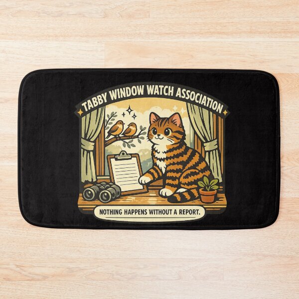 Item preview, Tabby Window Watch Association – Funny Bird Watching Cat designed and sold by Concrete Coffee Studio.