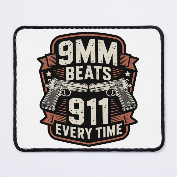 Item preview, 9mm Beats 911 Every Time designed and sold by graphic-genie.