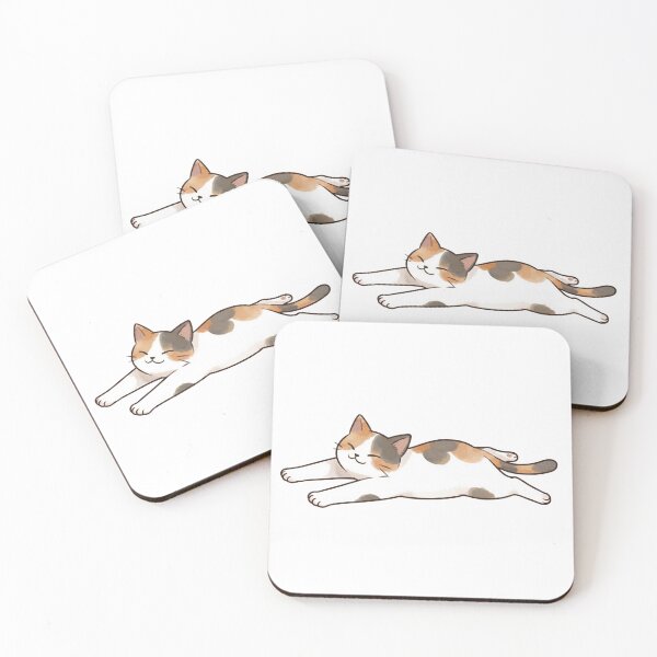 Item preview, cute calico cat stretch designed and sold by temptedd.
