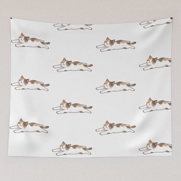 Item preview, cute calico cat stretch designed and sold by temptedd.