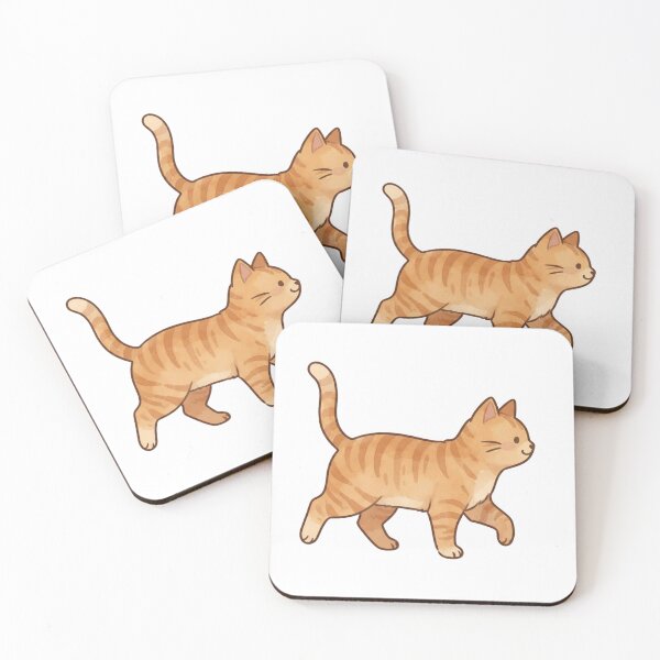 Item preview, cute orange tabby cat walk designed and sold by temptedd.