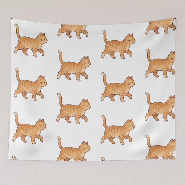 Item preview, cute orange tabby cat walk designed and sold by temptedd.